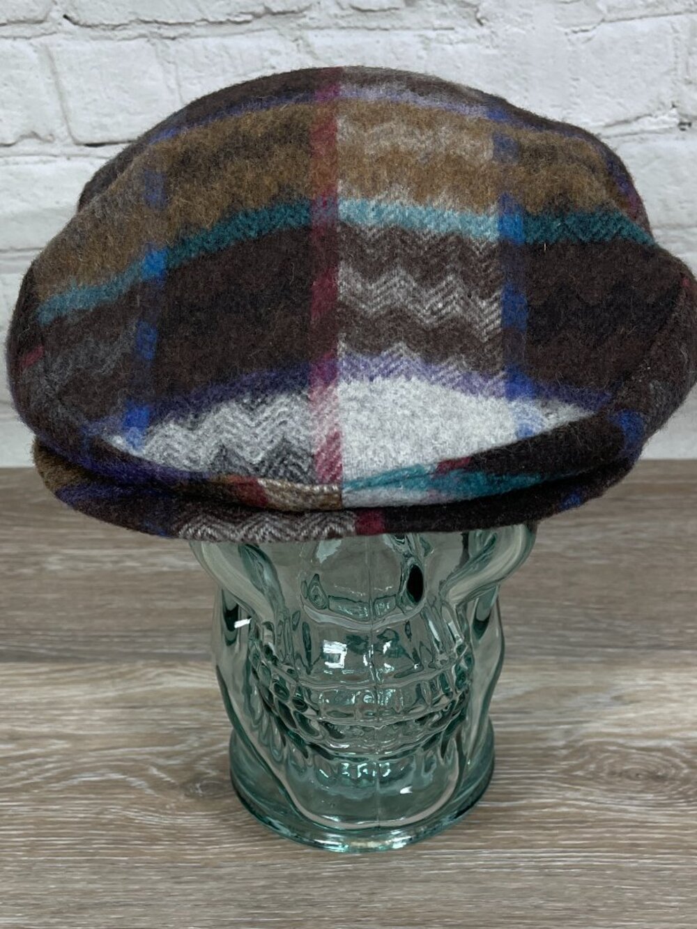 VINTAGE MADE IN THE U.S.A. AZTEC WAVE SCALLY NEWSBOY DRIVERS CAP / HAT SIZE XL - Picture 3 of 13
